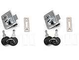 2Pcs Glass Cabinet Lock with 2 Keys Glass Single
