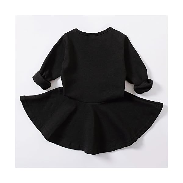 Infant Toddler Baby Girls Dress Pink Ruffle Long Sleeves Cotton - Image 3