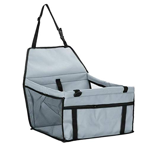 dezirZJjx Pet Car Seat Cover, Travel Waterproof Pet Dog Car Seat Cover Mat Basket Protector Puppy Carrier, Easy to Use Grey