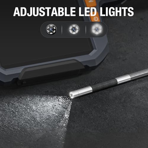 Teslong TF600 3.9mm 4-Way Articulating Borescope for Automotive Engine | Professional Mechanic Inspection Camera, Ergonomic Design, 6-inch 1920x1080 IPS Screen, 6 LEDs, IP67, 6000mAh, 32GB, 5FT