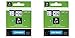 45013 D1 Black Print / White Ta Pe 1/2in X 23ft, 2 Packs