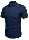 Coofandy Men's Casual Slim Fit Short Sleeve Shirts