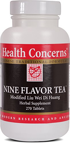 Health Concerns - Nine Flavor Tea - Modified Liu Wei Di Huang Herbal Supplement - 270 Tablets