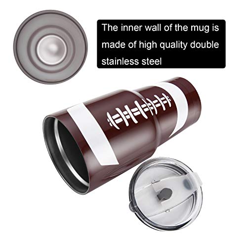 Joyclub 30oz UV Plating Tumbler Stainless Steel Vacuum Tumbler Travel Mug with 2 PCS Straw, 1 Brush, 1 Slider Lid, Double Wall Vacuum Insulation Cup Car Accessories (football)