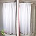 Mildew Resistant Fabric Shower Curtain - 72x72 White polyester Curtain for Bathroom - Waterproof Odorless Eco Friendly Anti Bacterial - Heavy Duty Metal Grommets - Creatov Design
