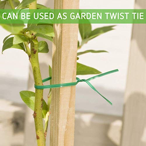 VIVOSUN 164 Feet Twist Tie Roll Spool Dispenser w/Cutter Secure Garden Plant Multi-Function Cable Snack Tie - Thumbnail 5
