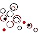 Wall Sticker, Leegor 1 Set Indoors Decoration Circles Creative Stereo Removable 3D DIY Wall Stickers (Red)