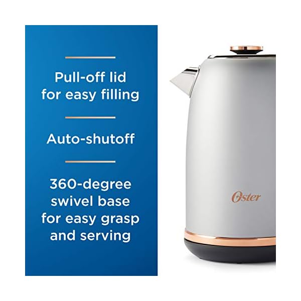 Oster 2097736 Electric Kettle Metropolitan Collection with Rose Gold