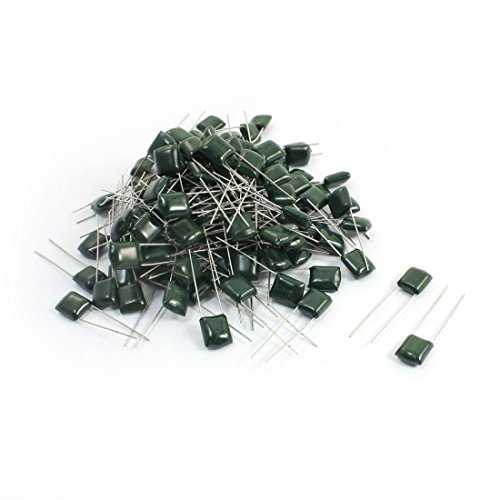 120pcs 2A473J 0.047uF 5% 100V Polyester Film Mylar Capacitors Green