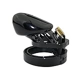 SUNNY RAIN Small Male Virginity Chasti-ty Belt Lock Cage Cock for Men (Black)