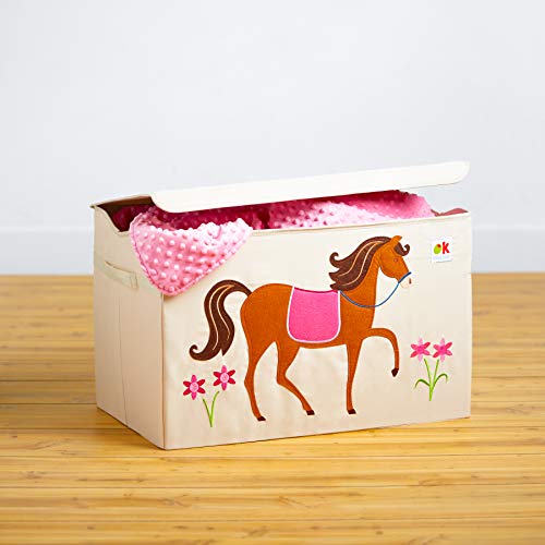 41BTfeyoI3L - Olive Kids by Wildkin Toy Chest, Perfect for Playroom Organization, Measures 24 x 15 x 14 Inches, Coordinates with Other Room D&eacute;cor &ndash; Horses