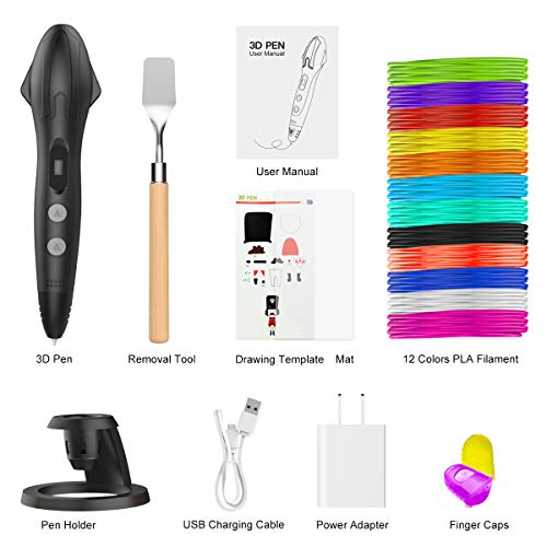 BeTIM-3D-Pen-for-Kids-Adults W 12 Colors PLA Filament Refills,Mat,3D Art Printing Printer Pens with  - //coolthings.us