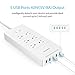 ORICO Surge Protector Power Strip with 6 Outlets and 5 USB Charging Ports, 5ft Extension Cord/1700J Ideal for Home and Office Accessories - White(ETL/FCC Listed)