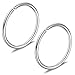 Ruifan 3prs Non Pierced Stainless Steel Clip on Closure Round Ring Fake Nose Lip Helix Cartilage Tragus Ear Hoop 20G 10mm Steel