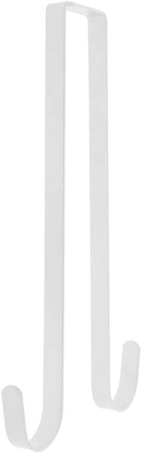 Wreath Hangers - Norgail 12 Inches Double Side Wreath Hanger Over The Door - Large Wreath Metal Hook for Christmas Wreath Front Door Hanger - Holds 2Wreaths with This Hanger - Premium Sturdy Metal White