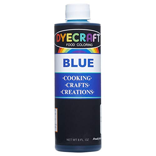 Blue Food Coloring (LARGE 8 oz Bottle) Odorless, Tasteless, Edible - Perfect for Baking, Cooking, Arts & Crafts, Decorations and More