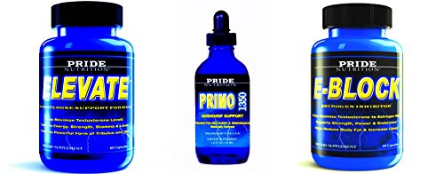 #1 Muscle Building Stack - Testosterone Booster, Anabolic Growth Recovery Support & Estrogen Blocker - 3 Bottles - Best Lean Muscle Mass Building Stack (Level 2 With Primo Strength 1350)