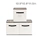 StorageWorks Polyester Canvas Storage Cube Box, Natural, Medium, 3-Pack