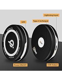 Cargador inalámbrico compatible para iWatch e iPhone, 3 en 1 Qi certificado inalámbrico banco de alimentación compatible con iPhone Xs Max Xr Xs X 8 8 Plus, iwatch Series 4 3 2 1