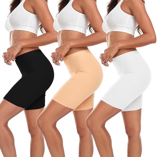 boy shorts to wear under dresses JOYSHAPER Slip Shorts for Under Dresses Anti Chafing Thigh Bands Underwear Women Girls Lace Stretch Safety Pants at Amazon Women's Clothing store