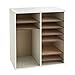 Safco 9422GR Wood Adjustable Literature & Paper Organizer, 16 Adjustable Compratment, Stackable Durable Construction, Home, Office, Mailroom, Classroom Mailbox , Gray