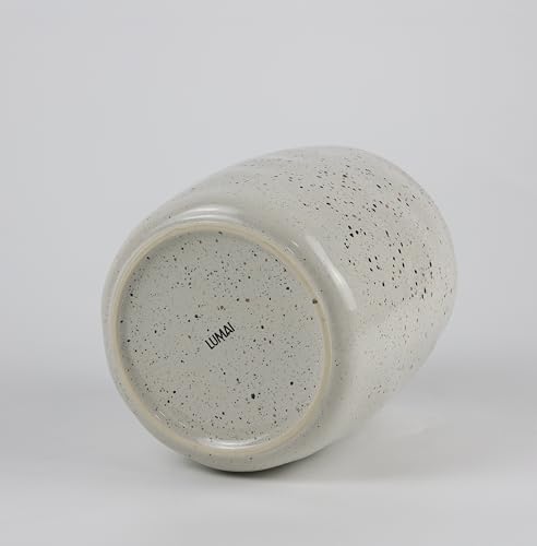 LUMAI Vaso de Cerâmica Salpicado Esmaltado Stoneware - Pote Porta Utensílios, Flores, Plantas e Organização de Acessórios Bancada Cozinha, Decoração Sala Mesa