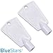 BlueStars Ultra Durable 297147700 Refrigerator Door Lock Key - Compatible with Frigidaire Kenmore Electrolux Freezers - Replaces AP4301346, PS1991481, 216702900, 06599905, 08037402, 1259502 (Pack 2)