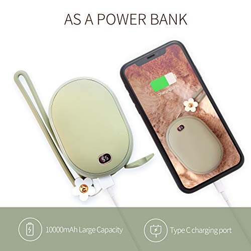 SmartDevil Rechargeable Hand Warmers, 10000mAh Long-Lasting Heating Electronic Hand Warmer, Large Battery, Reusable, Great for Women, Men, Outdoor Sports, in Cold Winter