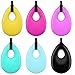 SUBANG 6 Pack Chewing Necklace Silicone Teething Necklace Pendant Kids Teething Toys for Boys Girls Adults (Oval)
