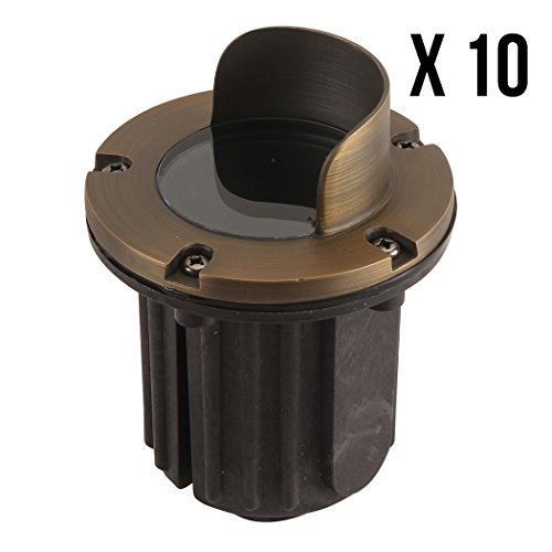 LFU Brass Constructed Miniature Well / In-Ground Light (Different Styles Available). Low Voltage. Antique Bronze Finished. (10, Manchester)