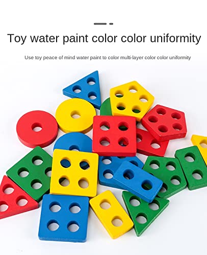 Coogam Wooden Sortng & Stackng Toys, Shape Color Recognton