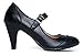 J. Adams Mary Jane Oxford Pumps - Cute Low Kitten Heels - Retro Round Toe Shoe with Ankle Strap - Kym