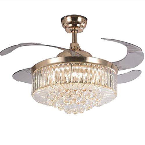 Tiptonlight 42 Inch Retractable Ceiling Fan With Remote Control