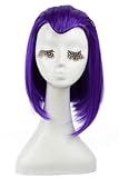 Nuoqi Unisex Anime Teen Titans Raven Purple Hairs Cosplay Wigs ZY10
