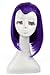 Nuoqi Unisex Anime Teen Titans Raven Purple Hairs Cosplay Wigs ZY10