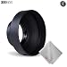Zeikos 67MM Collapsible Rubber Lens Hood with 3 Stages for Camera Lens with 67MM Filter Thread, Comes with Premium Miracle Fiber Microfiber Cleaning Cloth