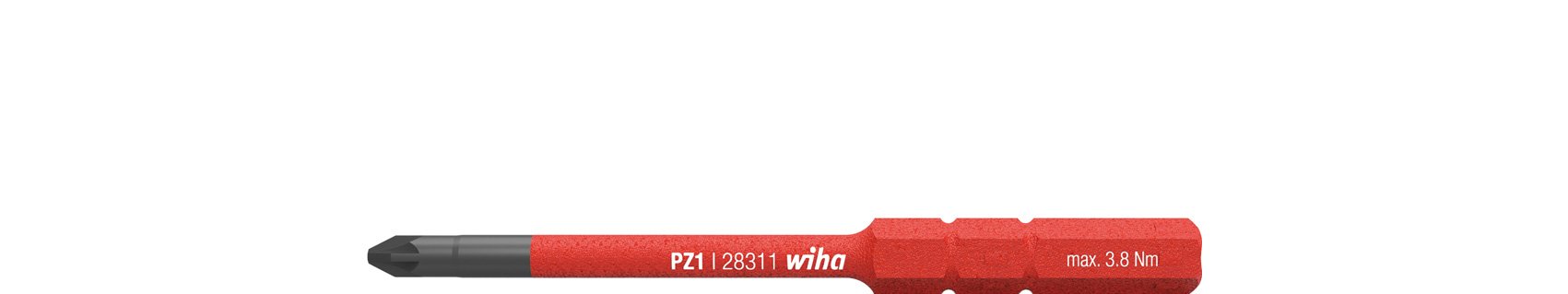 Wiha 2831 slimBit Electric PZ1 x 75 mm, True Red (2831121)