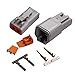 Lightronic 10 Sets DT 2 Pin Connector Kit 12-14 GA Nickel Contacts Male and Female