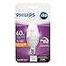 Philips 458687  LED B12 Dimmable Candle Light Bulb with Warm Glow Effect: 500-Lumen, 2700-2200 Kelvin, 7-Watt (60-Watt Equivalent), E12 Candelabra Base, Soft White, 4-Pack (Certified Refurbished)