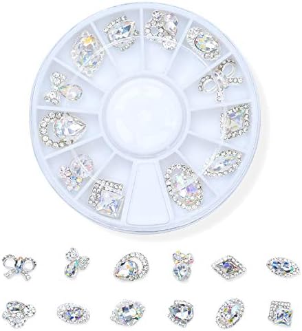 Nail Parts (12 Piece Set) “Shine Like a Gemstone Nail Stone Enhances Your Gorgeous” Nail Parts, Gel Nail Rhinestone, Nail Set, Nail Art Parts, WEED (Type A)