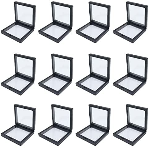 VALICLUD 12pcs Creative Storage Box Transparent Jewelry Holder Display Stands for Home Stylish Floating Frame for Earring Organization Modern