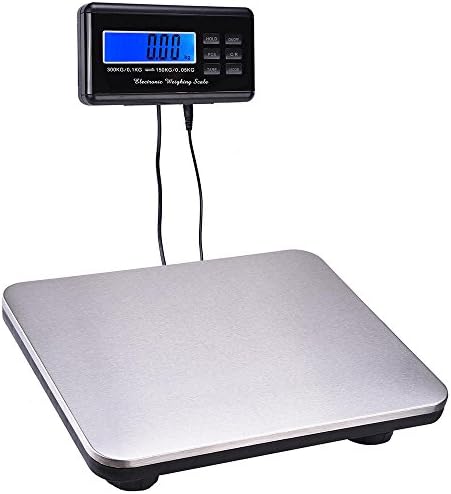 660lbs LCD AC Digital Floor Bench Scale Postal Platform Shipping 300KG Weigh