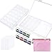 Outuxed 2 Pack 28 Slots Diamond Painting Boxes Diamond Painting Accessory Storage Boxes with Storage Bag and 200 Pieces Craft Label Marker Stickers