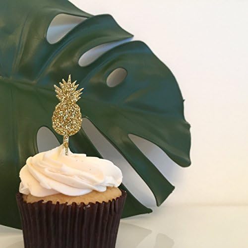 Pineapple Cupcake Toppers/Appetizer Picks - Set of 6 Laser Cut Acrylic Food Picks