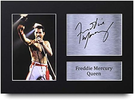 HWC Trading Freddie Mercury Signed A4 Printed Autograph Queen Music Print Photo Picture Display