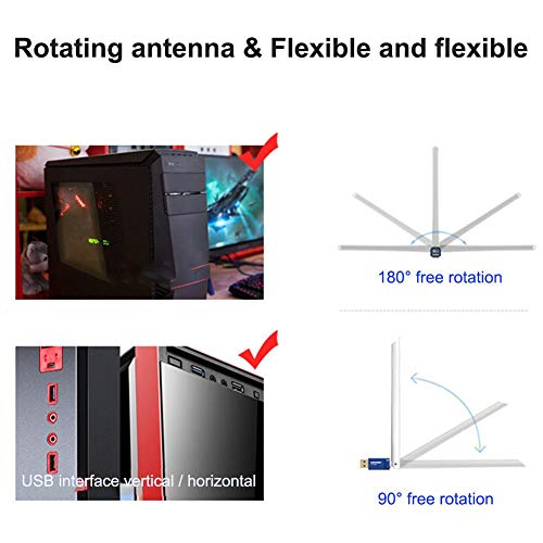 jannyshop Wireless Network Card Desktop Laptop with Receiving Router Wireless Adapter Free Drive 300Mbps with Antenna WiFi Transmitter for Comfast 826F Free Drive