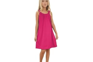 TongKiKi Girl's Beach Swim Cover Up Summer Sleeveless Tank Halter Dresses