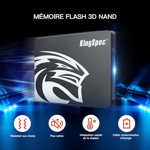 KingSpec 1TB 2.5" SATA SSD Festplatte Intern SATA 3 interne SSD 3D NAND Flash, kompatibel mit Desktop/Laptop thumbnail 3
