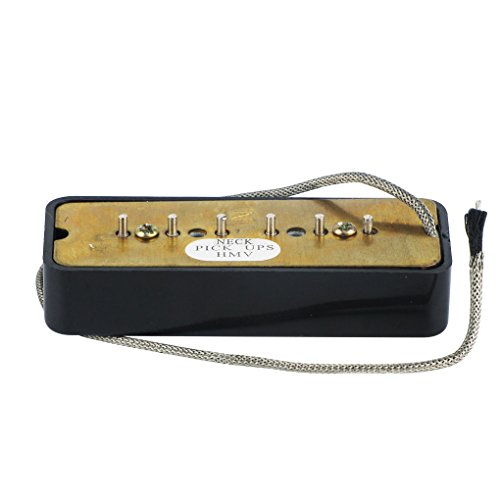FLEOR Alnico 5 Single Coil Soap Bar P90 Neck & Bridge Pickup Set - Black