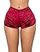 Angsuttc Women's Velvet 2 Piece Outfit Spaghetti Strap Crop Top Shorts Pajamas Set Sleepwear Nightwear